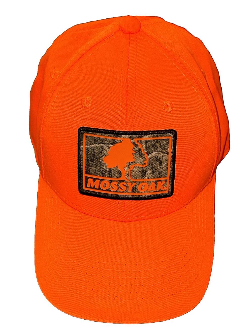 Mossy Oak Fluorescent Orange Hunting Outdoor Baseball Hat Cap Adjustable Raised